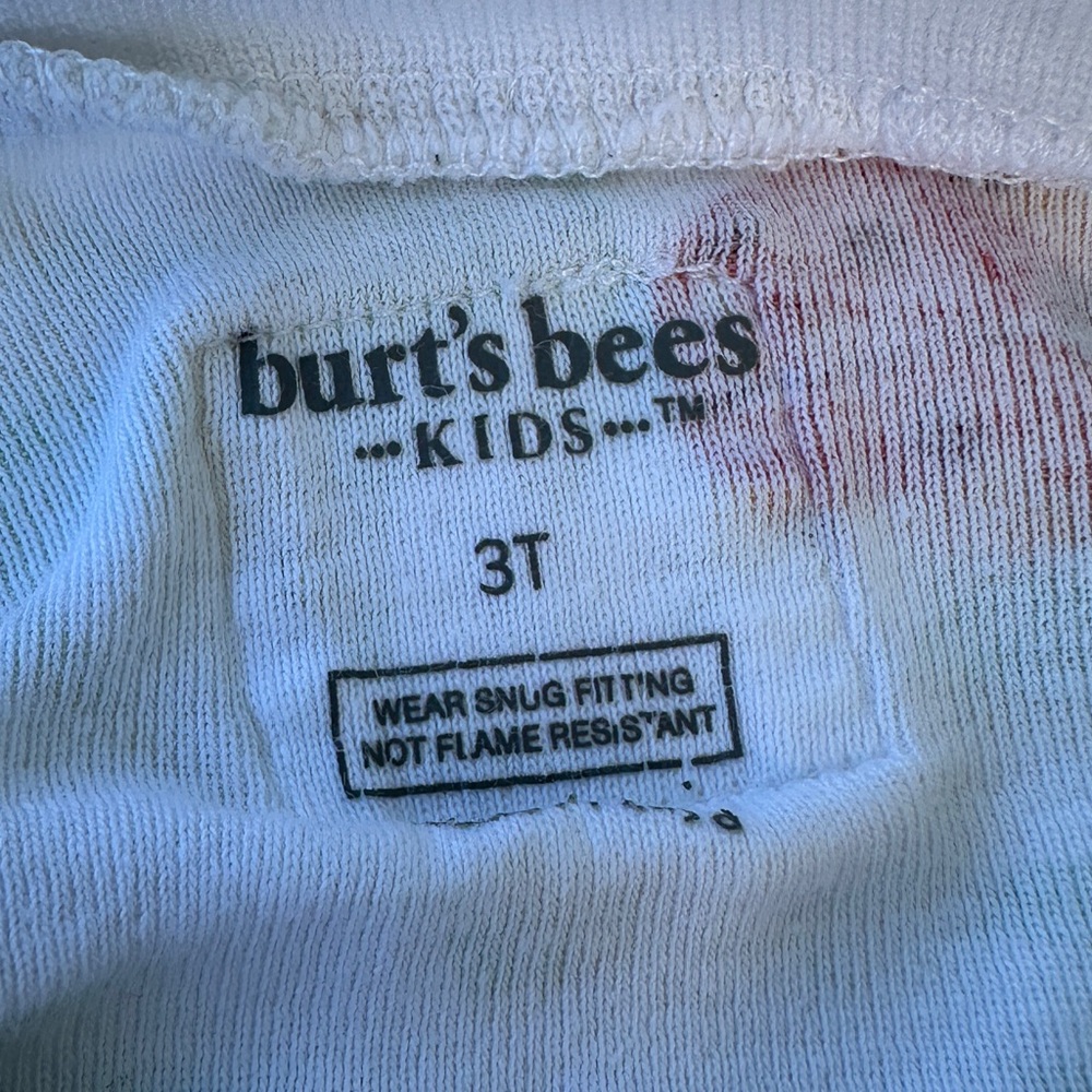Burt's Bees girl’s Red and Green Matching Pajama Sets. Size 3T. - Picture 11 of 11